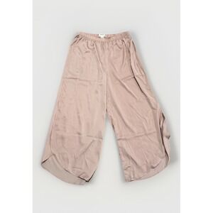 Upwest Lounge Pants Women Medium Satin Pant Tulip Hem Sleep Pink